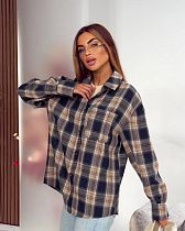 Рубашка Lelis 1086 navy-beige - делук