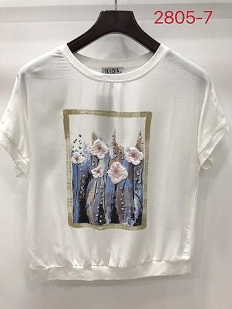 Футболка Lida 2805-7 white - делук