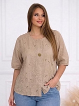 Блузка Levisha 26031 d.beige - делук