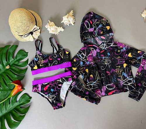 Комплект Dfk Kids 0635 black-lilac - делук