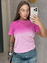 Футболка Lora LR1074 pink - делук