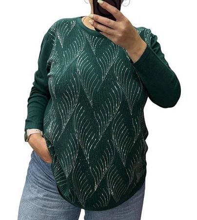 Свитер Elena&Vika 25220 green - делук