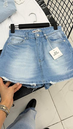 Юбка-Шорты Maxim Jeans 244-7373 l.blue - делук
