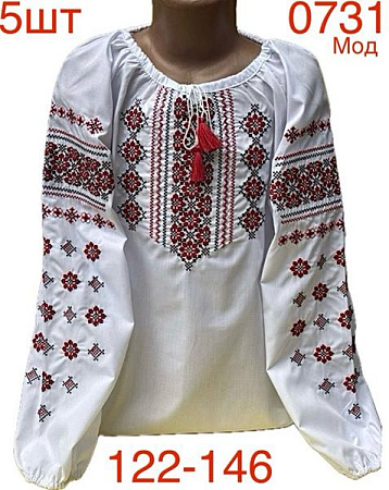 Вышиванка Надийка ND875-0731 white - делук