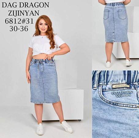 Юбка Maxim Jeans 6812 l.blue - делук