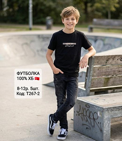 Футболка Amz T267-2 black - делук