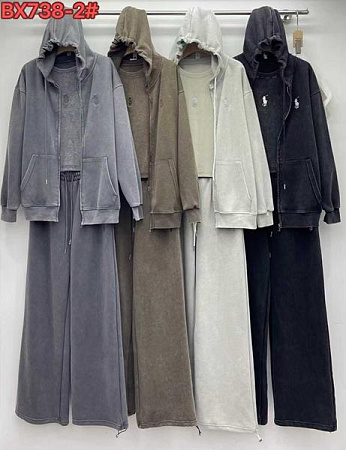 Костюм Спорт Шаолинь BX738-2 khaki - делук