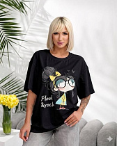 Футболка Lelis 1060-25 black - делук