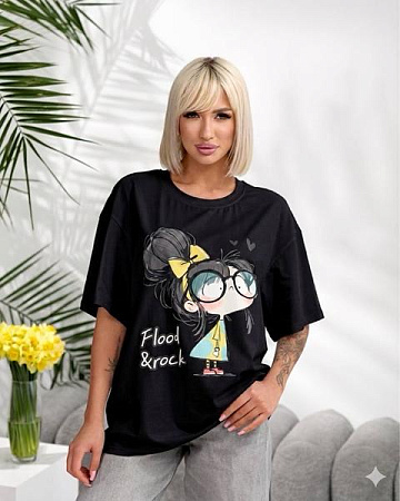 Футболка Lelis 1060-25 black - делук