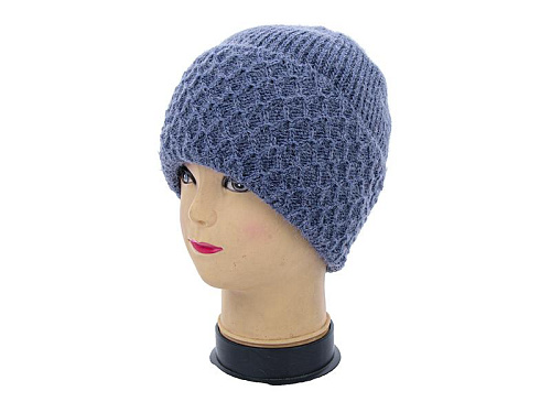 Шапка Angelica ABC001-7 на флісі blue - делук