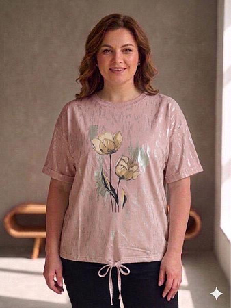 Футболка Levisha 25067 powder - делук