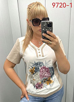 Футболка Lida 9720-1 beige - делук