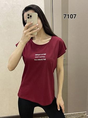 Футболка Fsn 7107 wine - делук