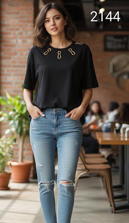 Футболка Met&March 2144 black - делук