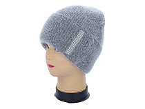 Шапка Angelica Ангора на флісі 2119-7 grey - делук