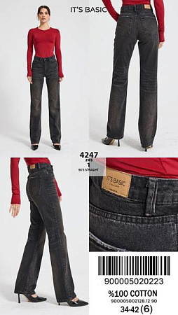 Джинсы Maxim Jeans 4247-1 d.grey - делук