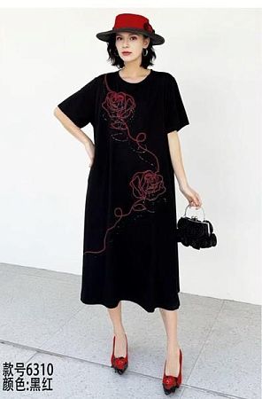 Платье Dorimodes 6310 black-red - делук