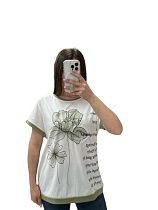 Футболка Elena&Vika 25024 white-mint - делук