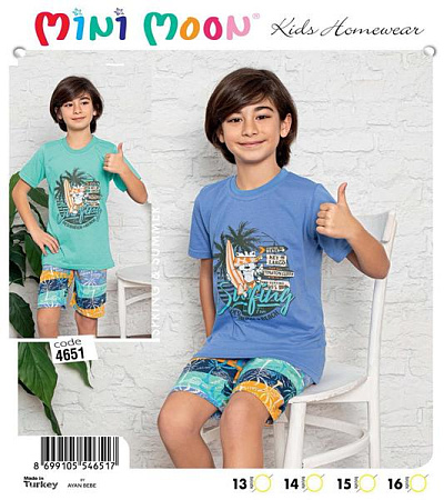 Пижама Disneyopt Kids DS361-4651 mint (13-16) - делук