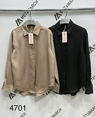 Рубашка Met&March 4701 d.beige - делук