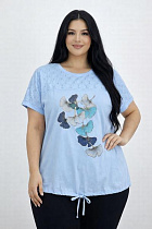 Футболка Elena&Vika 26019 l.blue - делук