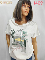 Футболка Lida 1409 white - делук