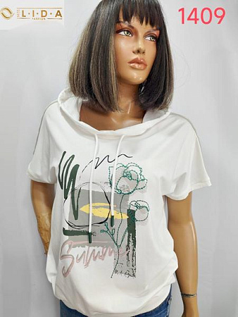 Футболка Lida 1409 white - делук