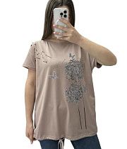 Футболка Elena&Vika 25310 beige - делук