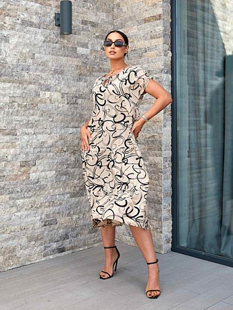 Платье Deliv 557 beige - делук