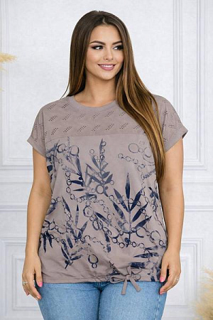 Футболка Elena&Vika 26012 brown - делук