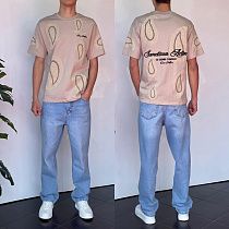 Футболка Three Black 2188 beige - делук