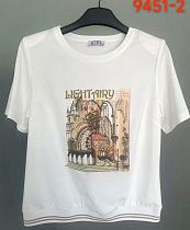 Футболка Lida 9451-2 white - делук