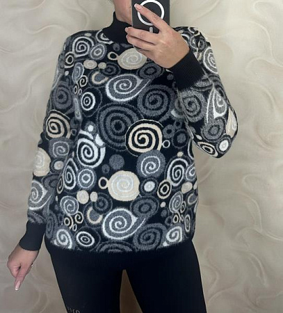 Свитер Levisha 24075 black-grey - делук