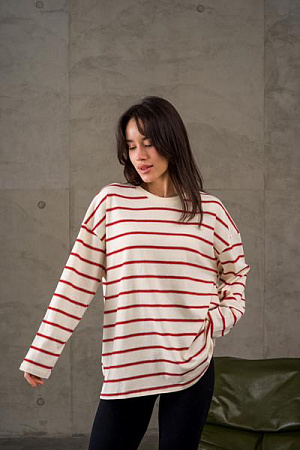 Свитер Little Secret 0981 white-red - делук