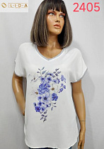 Футболка Lida 2405 white - делук