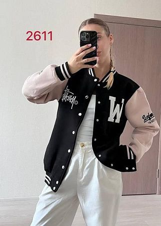 Куртка Fsn 2611 black-beige - делук