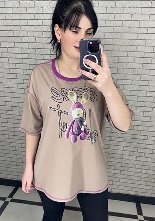 Футболка Levisha 250104 beige - делук