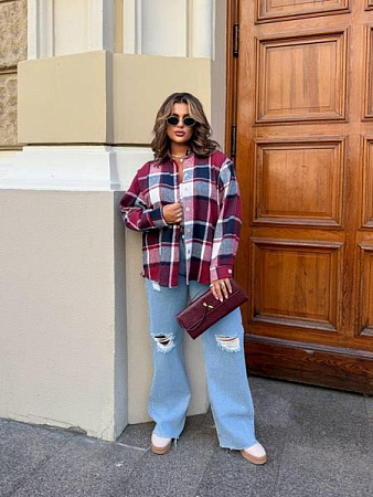 Рубашка Femzone 1134 wine - делук