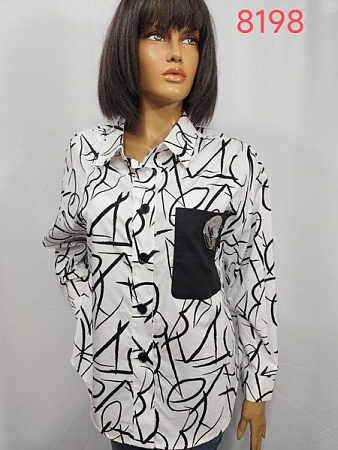 Рубашка Lida 8198 white - делук