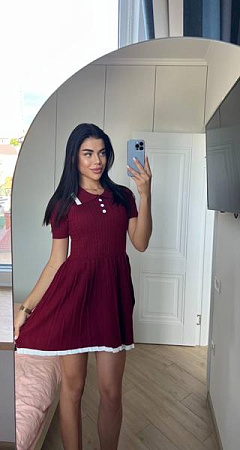 Платье Style Nadezhda 299 wine - делук