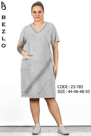 Платье Alberk 23-785 grey - делук