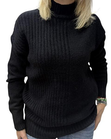 Свитер Elena&Vika 24066 black - делук