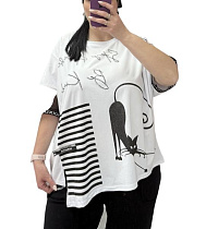 Футболка Elena&Vika 25317 white - делук