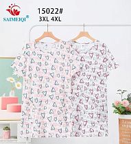 Ночнушка Saimeiqi 15022 white-grey - делук