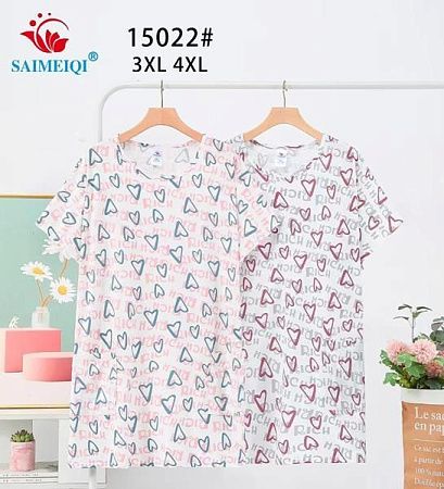 Ночнушка Saimeiqi 15022 white-grey - делук