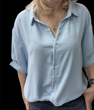Рубашка Elena&Vika 26120 l.blue - делук
