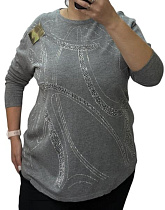 Свитер Elena&Vika 25224 grey - делук