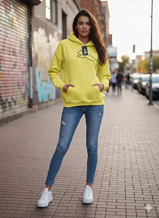 Худи Newe N34 yellow - делук