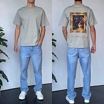Футболка Three Black 2172 grey - делук