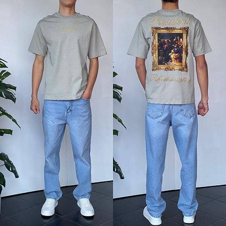 Футболка Three Black 2172 grey - делук
